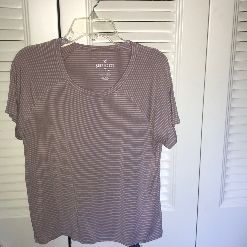 Pink, stripped t-shirt